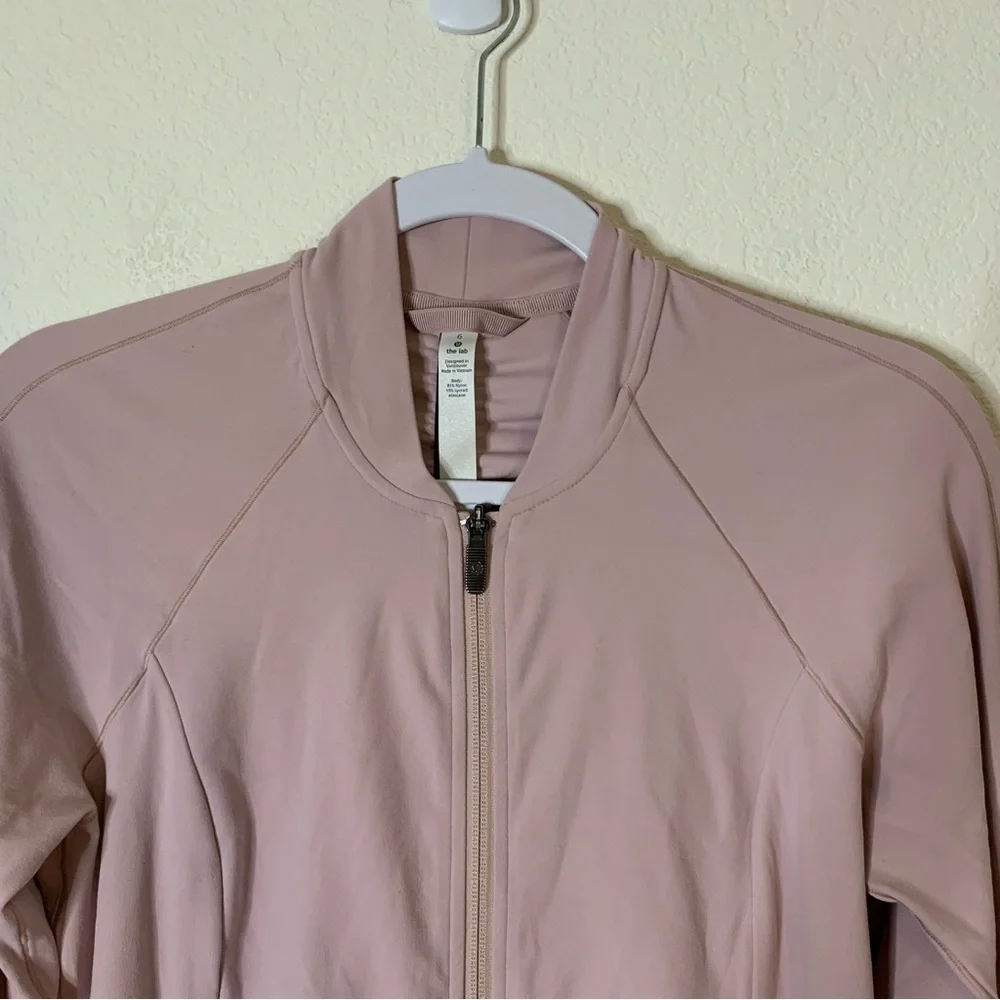 Lululemon womens pink the lab essential full zip jacket 6